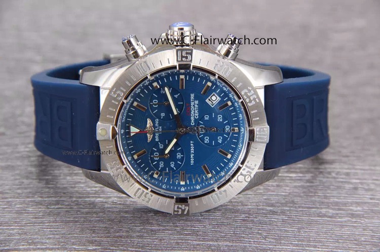 Clone Breitling herenhorloge COLT Chronograph Blue Dial Rubber Clone Breitling herenhorloge COLT Chronograph Blue Dial Rubber